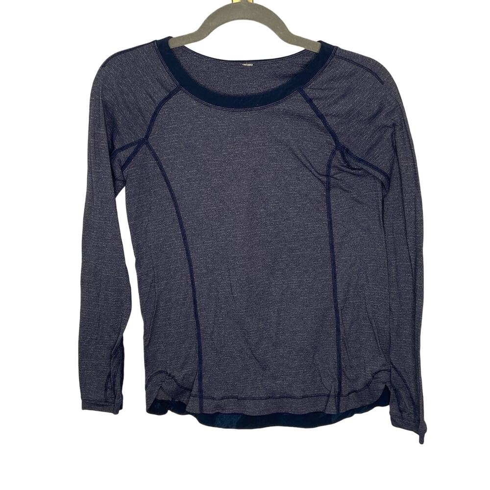 Lululemon Turn It Up Top Thumbholes Heathered Work Workout Athleisure 8